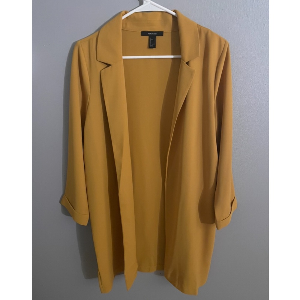 Mustard oversized blazer